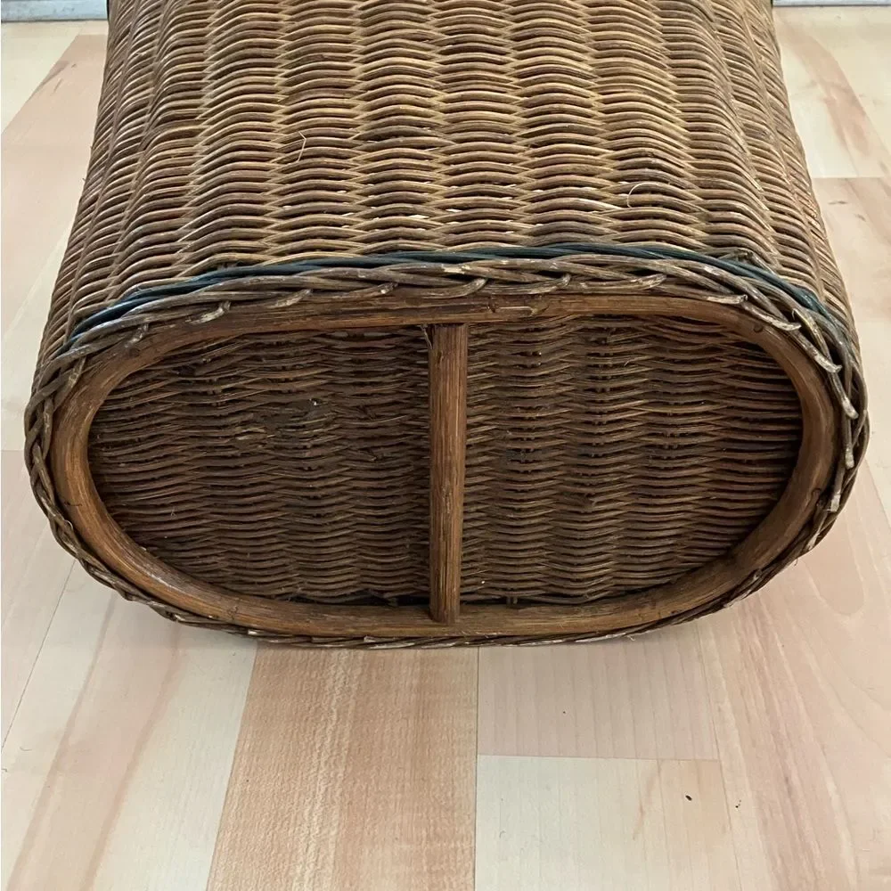 Wicker Basket Trash Basket